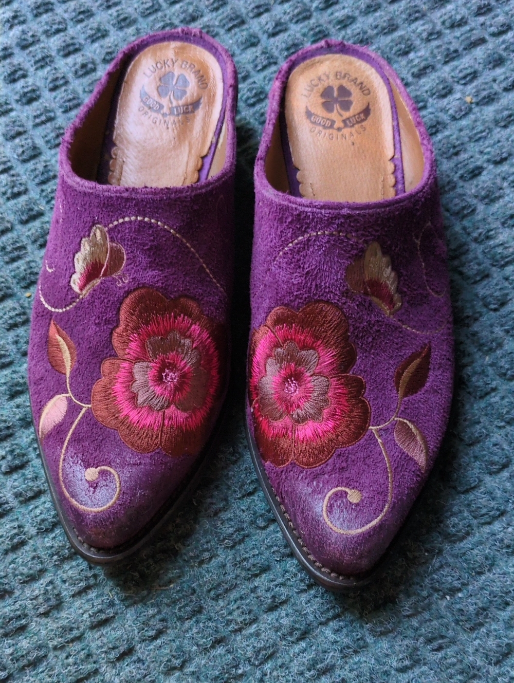 Gorgeous Embroidered Slip-on Mules